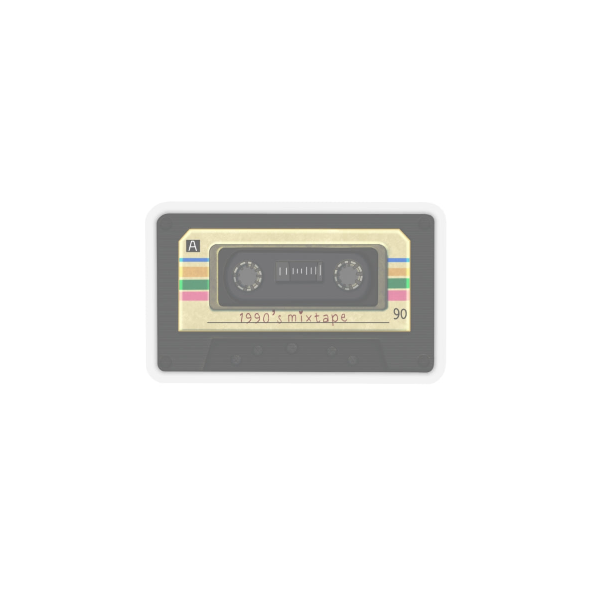 Cassette tape hand drawn sticker