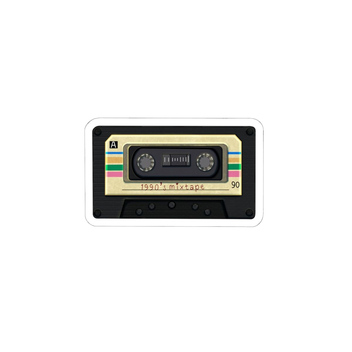 Cassette tape hand drawn sticker