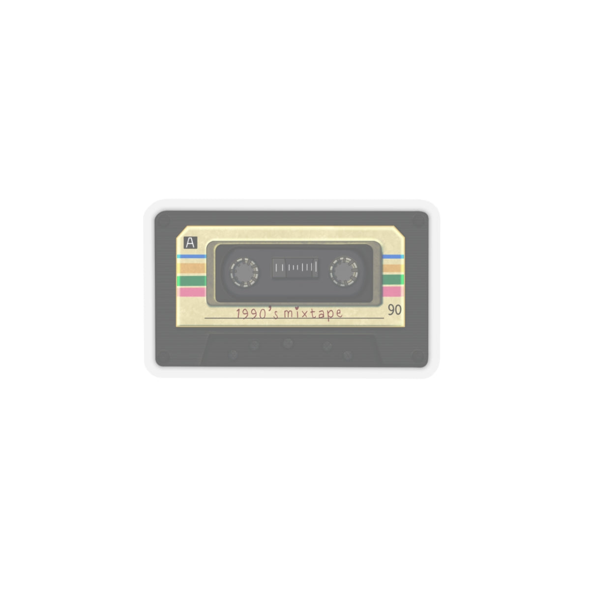 Cassette tape hand drawn sticker