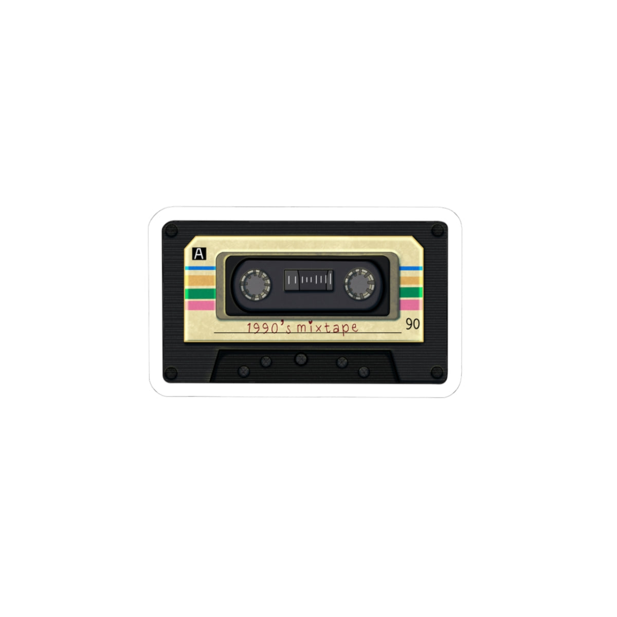 Cassette tape hand drawn sticker