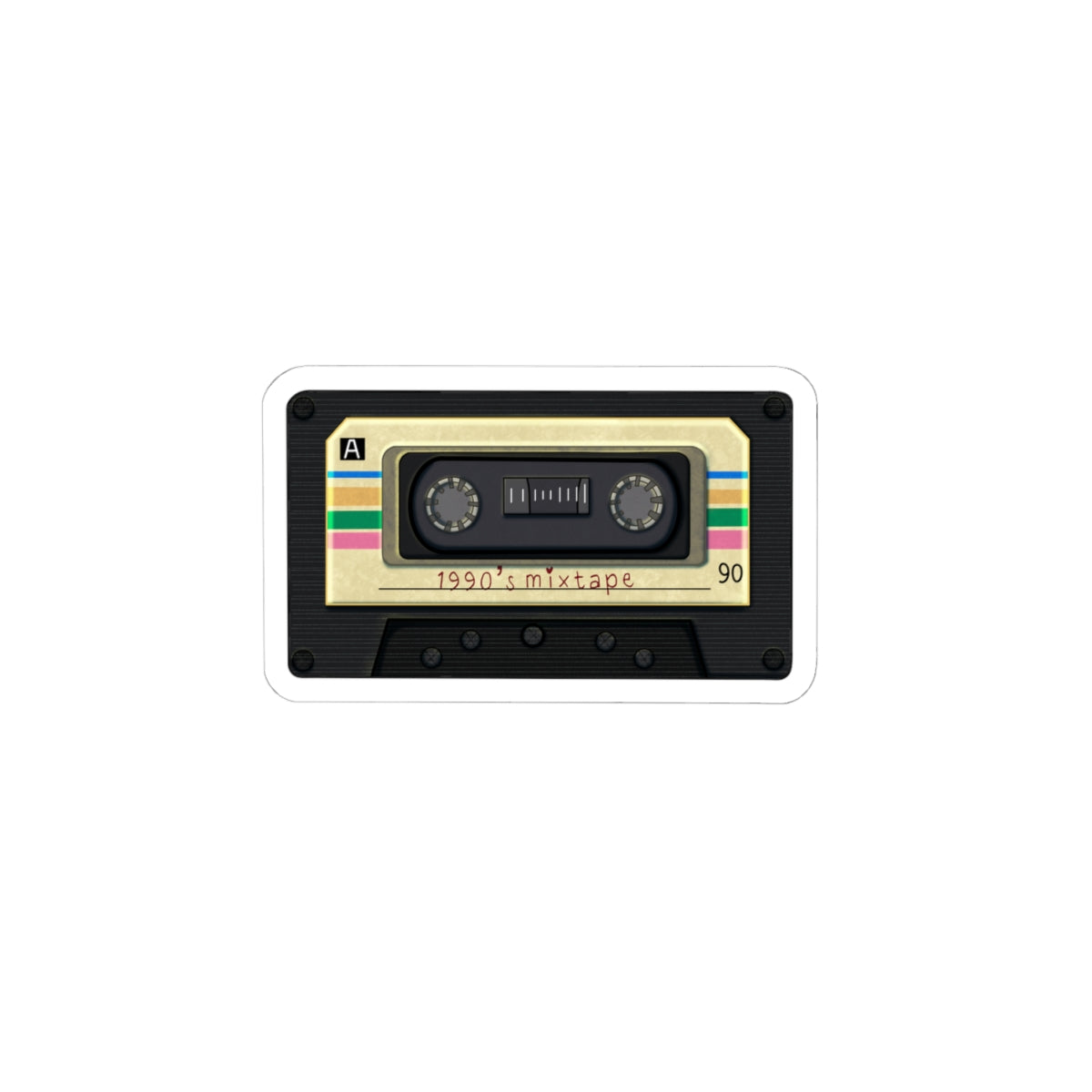 Cassette tape hand drawn sticker